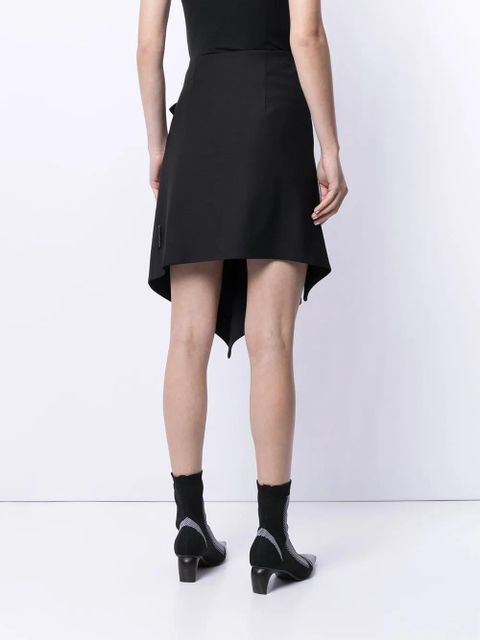 Off-White gathered detail asymmetric skirt - Black