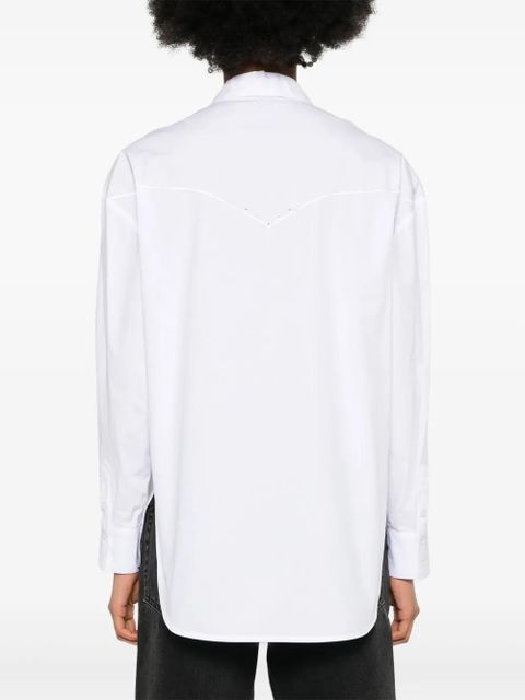 PINKO embroidered poplin shirt - White