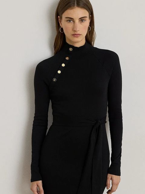 Lauren Ralph Lauren sukienka kolor czarny midi dopasowana 200980036 - zdjęcie produktu nr 2