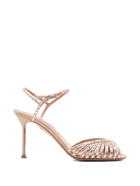 Aquazzura Hold Me open-toe embellished sandals - Pink - zdjęcie produktu nr 1
