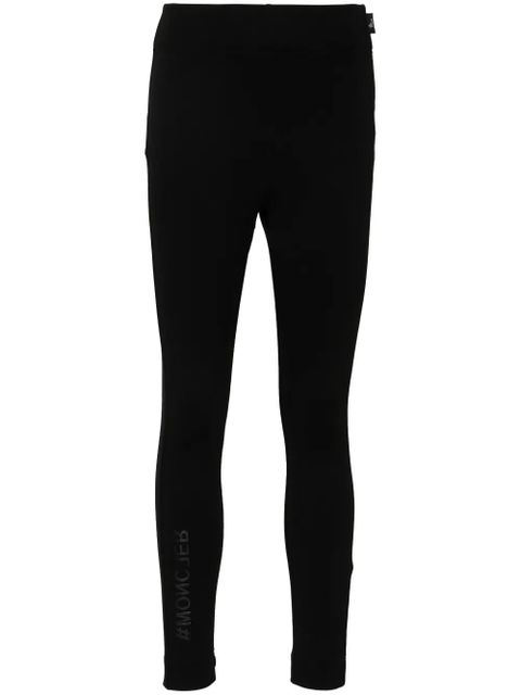 Moncler Grenoble rubberised-logo performance leggings - Black - zdjęcie produktu nr 1