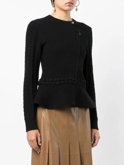 Simkhai knitted peplum biker jacket - Black - zdjęcie produktu nr 2