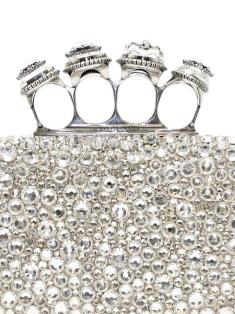 Alexander McQueen Spider Knuckle clutch bag - Silver - zdjęcie produktu nr 2
