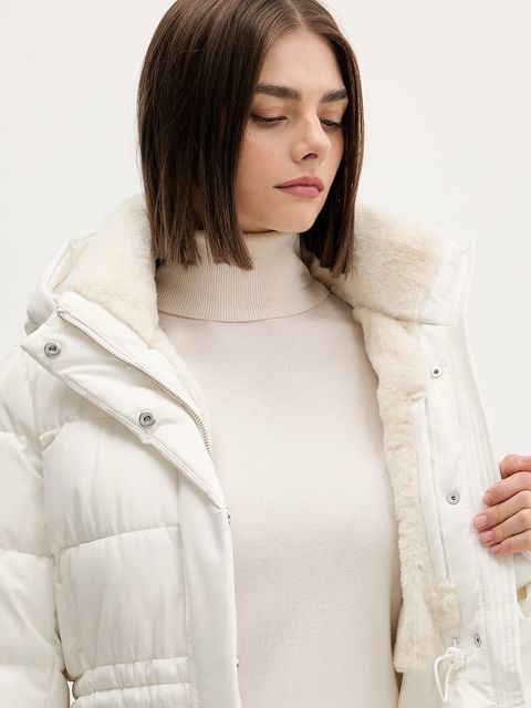 Hollister Co. kurtka kolor beżowy zimowa KI344-5068-100