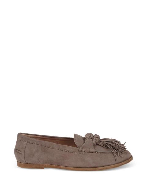 Aquazzura tassel suede loafers - Brown - zdjęcie produktu nr 1