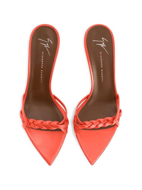Giuseppe Zanotti 70mm Intrigo Braid mules - Orange