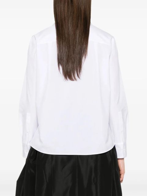 Alexander McQueen oversized-collar cotton shirt - White