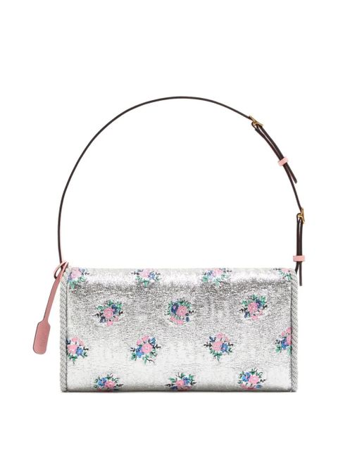 Valentino Garavani De Vaín floral-pattern small shoulder bag - Silver - zdjęcie produktu nr 1