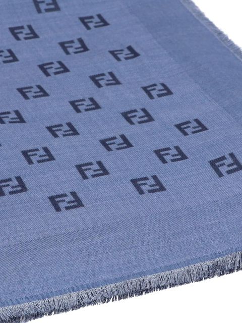 FENDI monogram print scarf - Blue - zdjęcie produktu nr 2