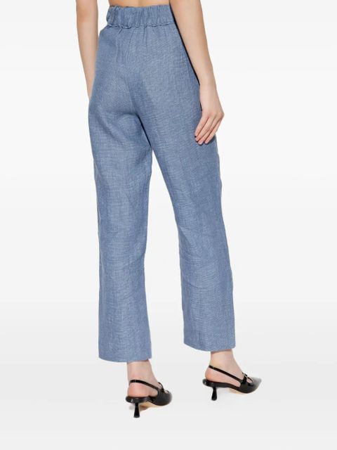 Posse elasticated-waistband crop trousers - Blue