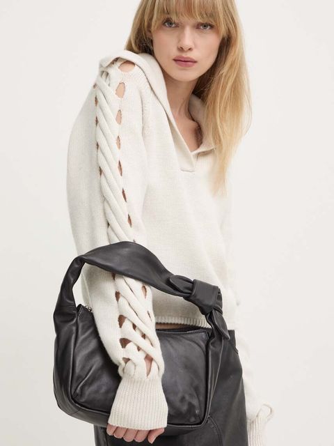 IRO torebka skórzana kolor czarny WF47NOUE