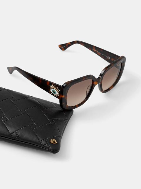 Kurt Geiger London okulary przeciwsłoneczne Evil Eye damskie kolor brązowy 4738932679