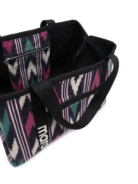 Isabel Marant patterned jacquard shoulder bag - Purple