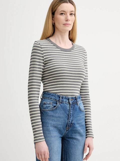 Marc O'Polo longsleeve bawełniany kolor szary 600207452011 - zdjęcie produktu nr 1