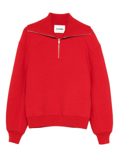 Jil Sander half-zip sweater - Red - zdjęcie produktu nr 1
