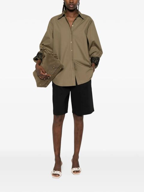 PINKO lace-trim shirt - Brown - zdjęcie produktu nr 2