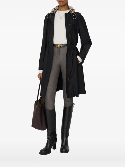 Burberry detachable-hood Equestrian Knight parka - Black - zdjęcie produktu nr 1