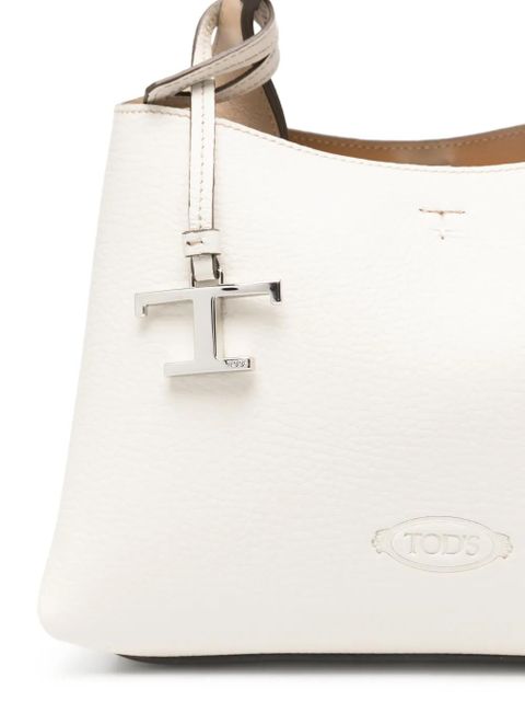 Tod's micro logo-charm tote bag - White