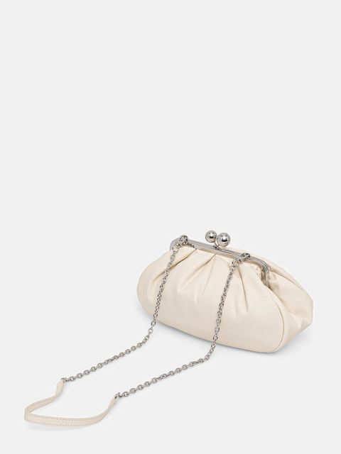 Weekend Max Mara torebka skórzana CUBICO kolor beżowy 2615511174600