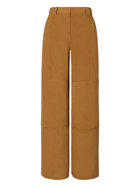 Tory Burch suede panelled trousers - Brown - zdjęcie produktu nr 1