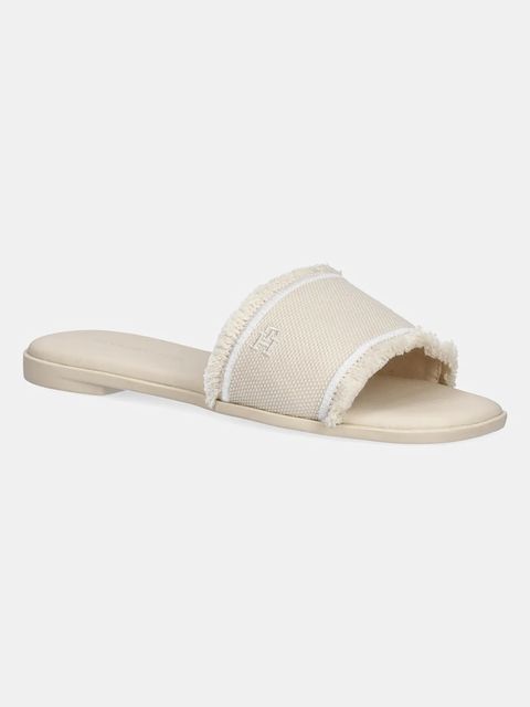 Tommy Hilfiger klapki FRINGE CANVAS FLAT SANDAL - zdjęcie produktu nr 2