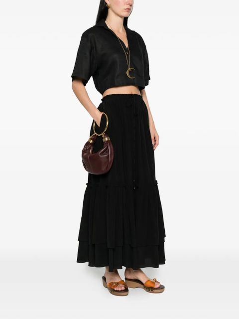 Chloé tiered ruffled maxi skirt - Black - zdjęcie produktu nr 2