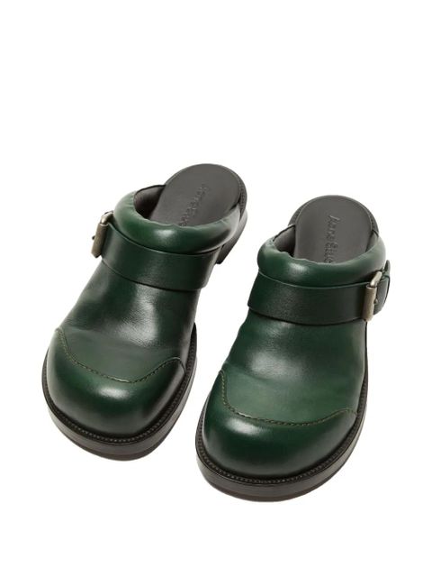 Acne Studios leather mules - Green - zdjęcie produktu nr 2