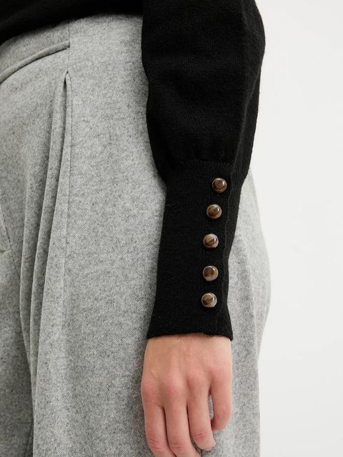 Answear.LAB sweter z wełną damski kolor czarny lekki