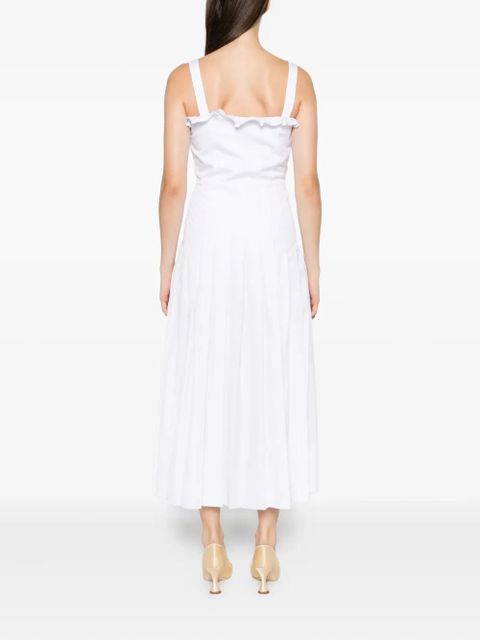 Alessandra Rich buttoned midi dress - White