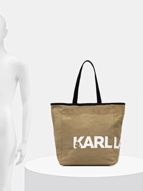 Karl Lagerfeld torebka bawełniana K/ESSENTIAL kolor zielony B1W50050