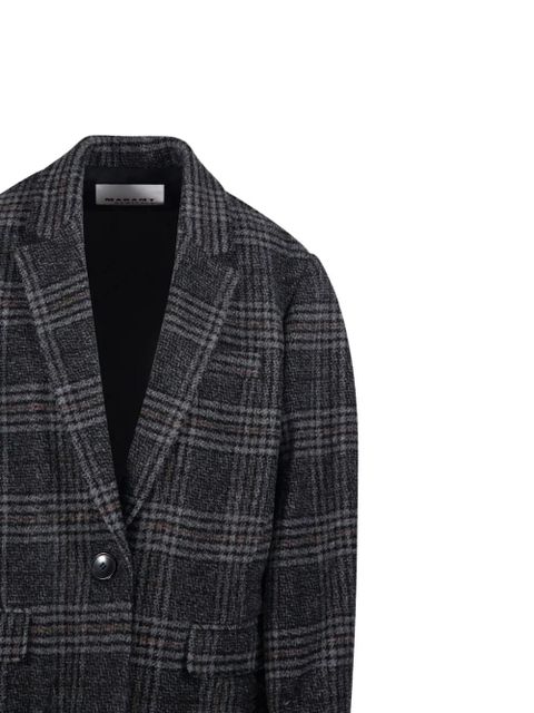 MARANT ÉTOILE checked single-breasted blazer - Grey