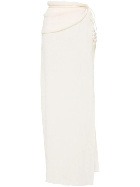 Magda Butrym wraparound maxi skirt - Neutrals