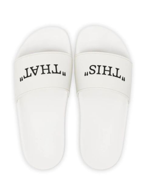 Off-White graphic-print flip flops