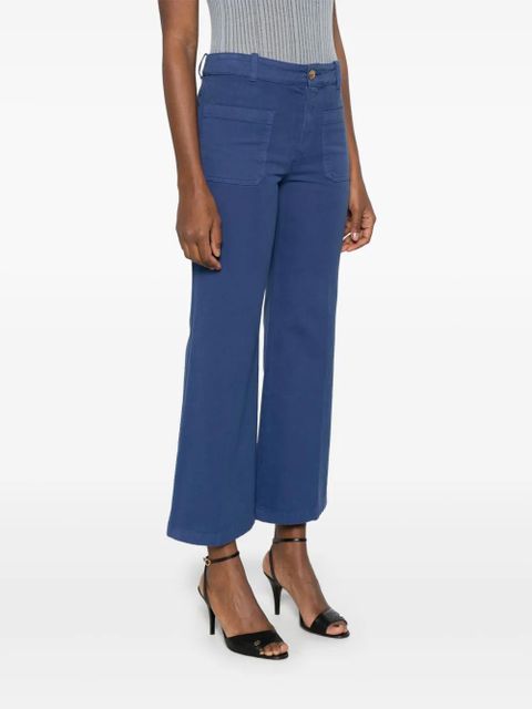 Chloé cotton cropped trousers - Blue