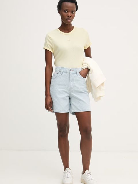 Calvin Klein Jeans T-shirt damski z bawełną - zdjęcie produktu nr 1