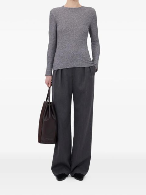 LouLou de Saison Ortigia Lds round-neck sweater - Grey