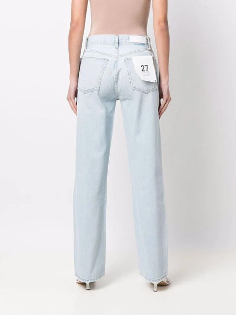 RE/DONE wide-leg distressed jeans - Blue