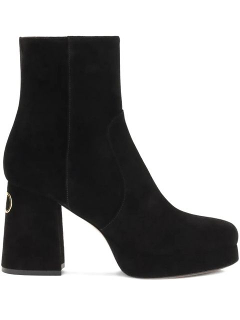 Valentino Garavani 95mm platform logo heel boots - Black - zdjęcie produktu nr 1