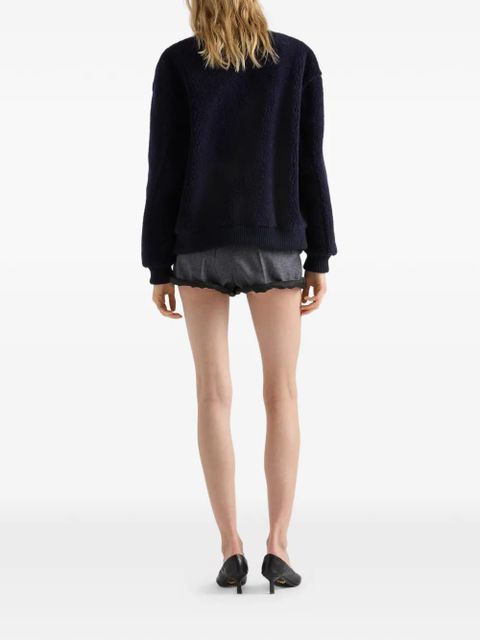 Prada ribbed logo-detail jacket - Blue - zdjęcie produktu nr 2