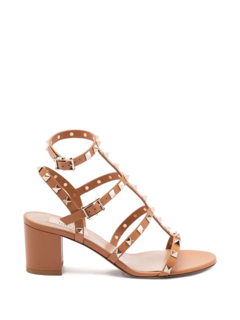 Valentino Garavani stud-embellished buckled sandals - Brown - zdjęcie produktu nr 1