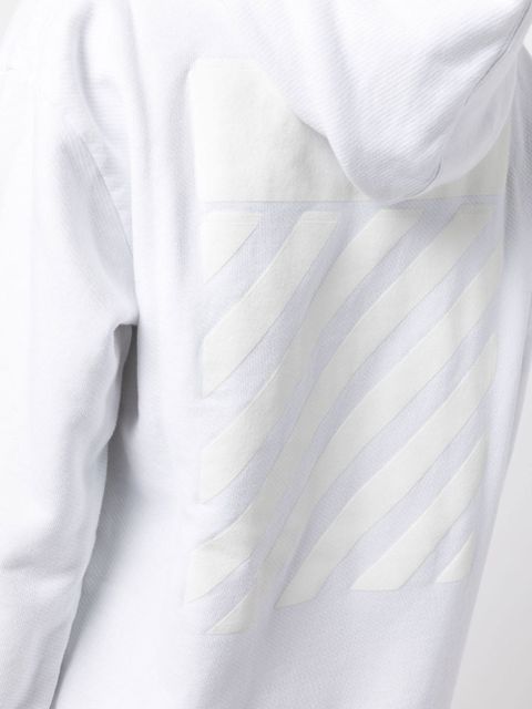 Off-White diag-print cotton hoodie dress