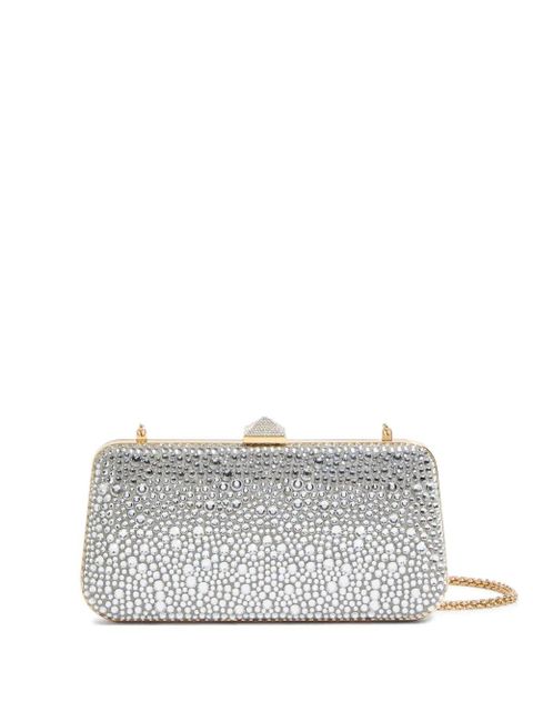 Valentino Garavani Carry Secrets rhinestone-embellished clutch bag - Silver - zdjęcie produktu nr 2