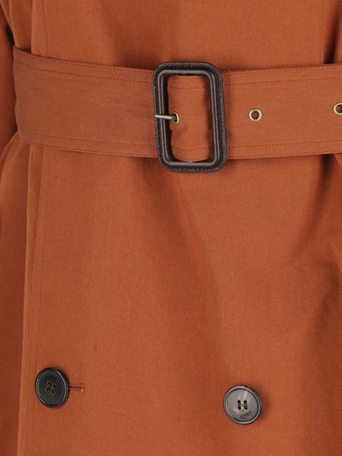 Saint Laurent belted double-breasted coat - Orange