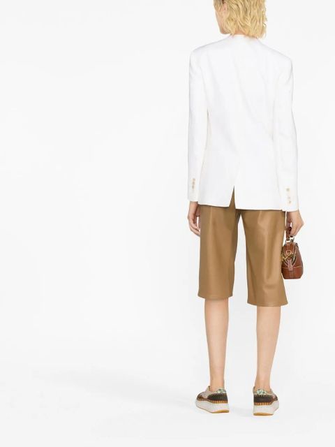 Chloé V-neck linen blazer - Neutrals