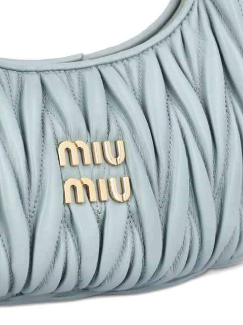 Miu Miu small Wander metal-logo tote bag - Blue