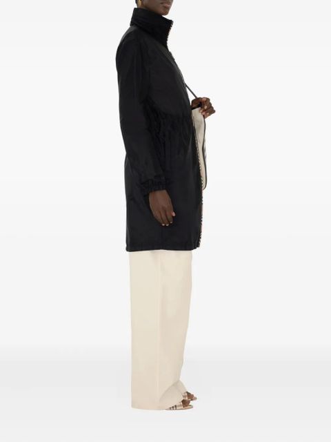 Burberry Vintage Check-trim parka coat - Black