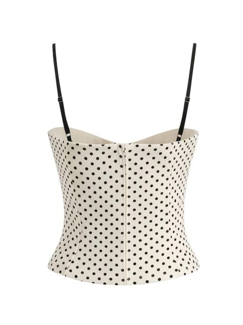 Reformation Andrea polka dot tie top - Neutrals - zdjęcie produktu nr 2