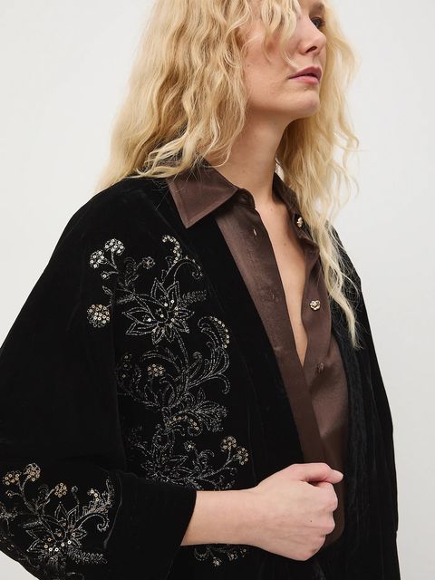 Medicine kimono damskie kolor czarny