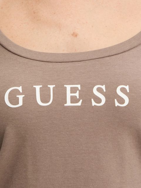 Guess longsleeve NEW CARRIE kolor brązowy O5RI00 KBBU1