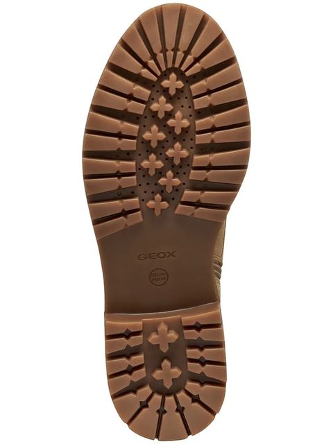 Geox botki zamszowe D IRIDEA damskie kolor beżowy na płaskim obcasie D16HRF 00022 C5010